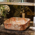 European Style Marble Basin Bathroom Vessel Sinks